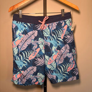 Men's BATMAN Dark‎ Blue Pink Surfing Print Swim Trunks S